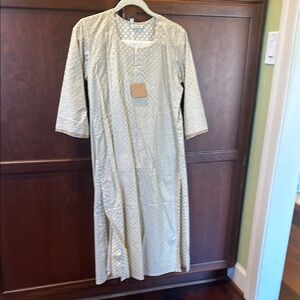 Seasons Brand Cream long Kurti with matching pants